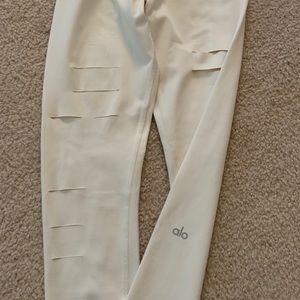 ALO high-waist ripped warrior legging